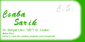 csaba sarik business card